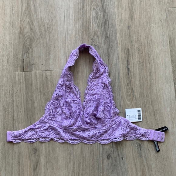 Lilac “Out From Under” Lace Halter Bra (NWT) - Picture 2 of 4